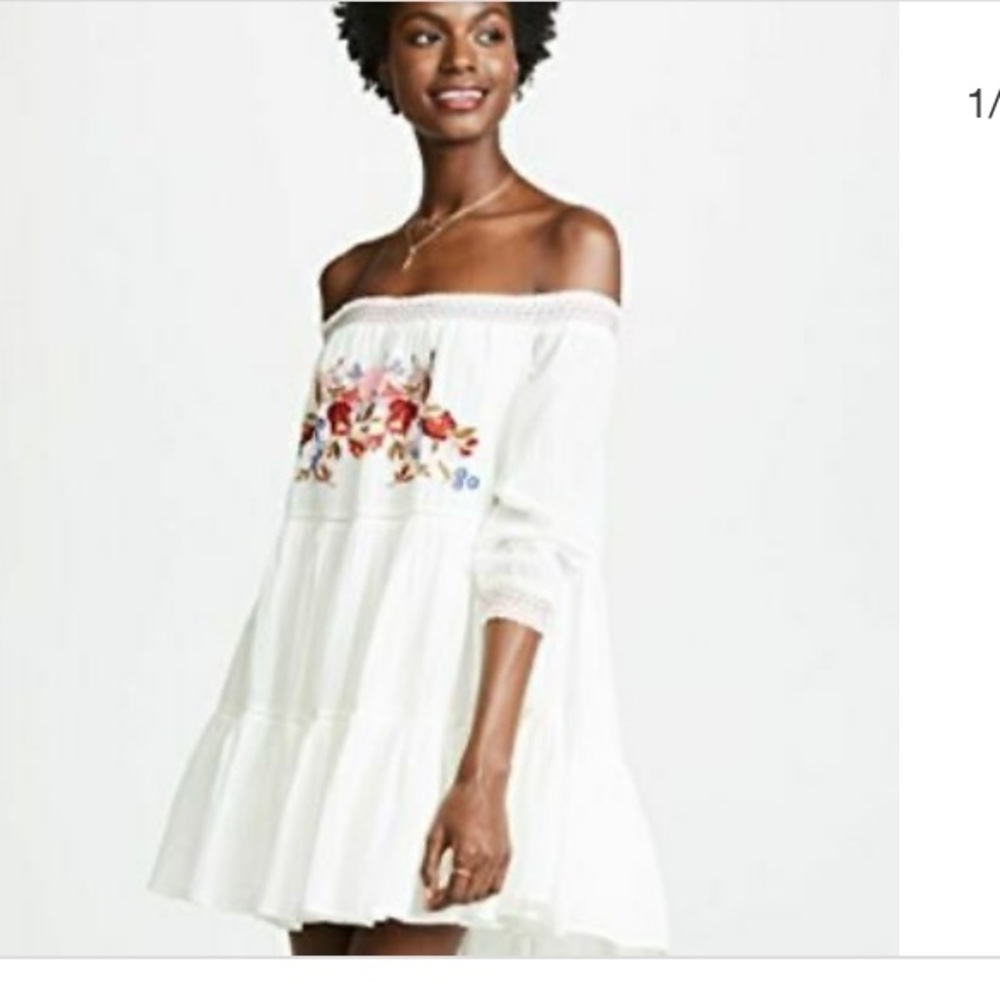 Free People Boho style sunbeams dress in ivory.